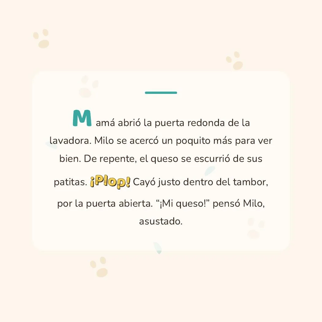 Milo descubre la lavadora — página interior