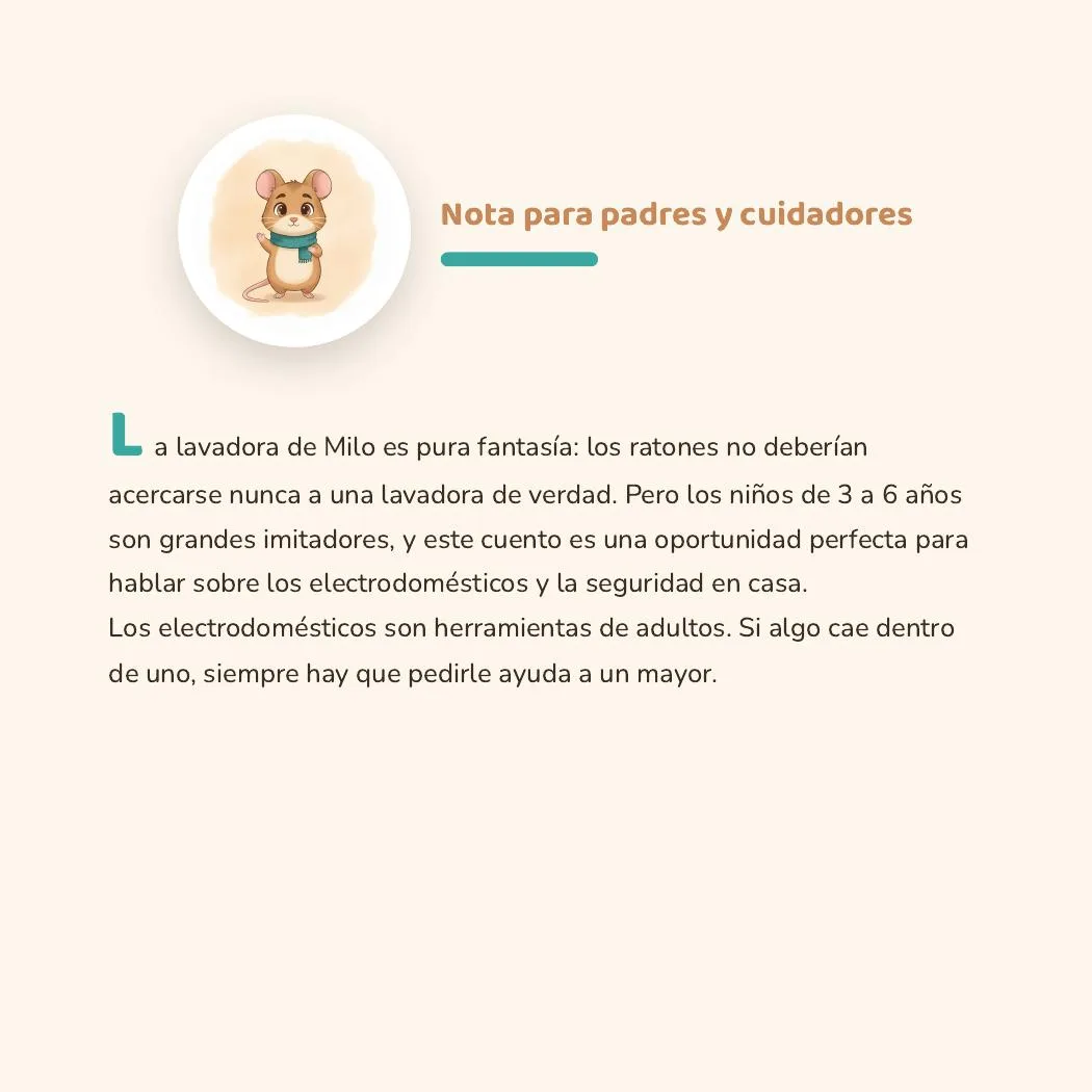 Milo descubre la lavadora — página interior