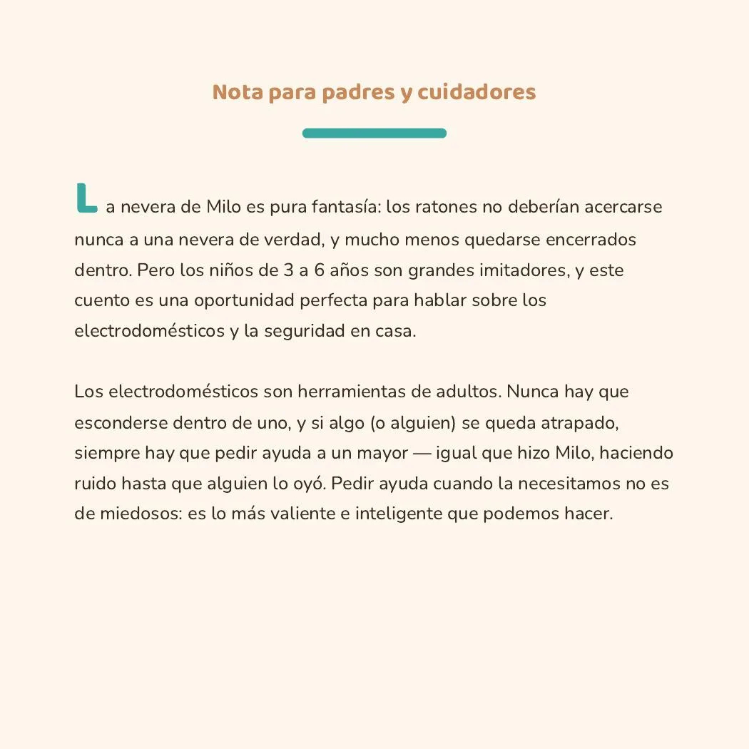 Milo descubre la nevera — página interior